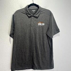 OGIO Polo Shirt Mens Large Gray Stretch Embroidered PCS Residential Golf Tennis
